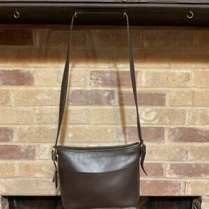 Coach Dark Brown Leather Shoulder Bag